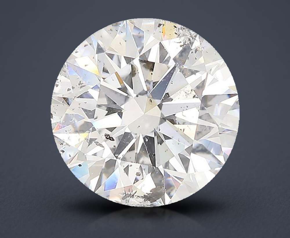 5.06ct D SI2 Rare Carat Ideal Cut Round Diamond