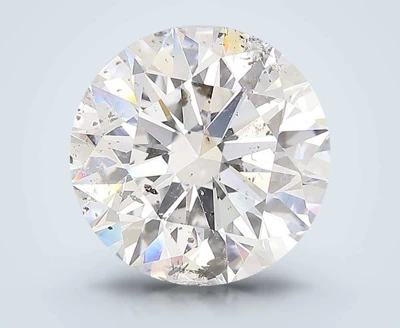 5.06ct D SI2 Rare Carat Ideal Cut Round Diamond