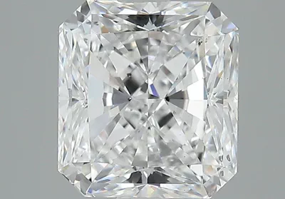 3.72ct E SI1 Rare Carat Ideal Cut Radiant Diamond