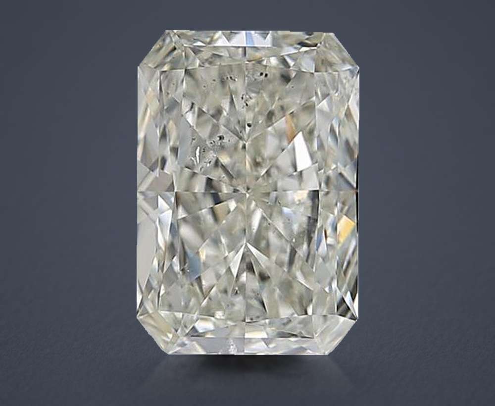 3.01ct J SI2 Rare Carat Ideal Cut Radiant Diamond