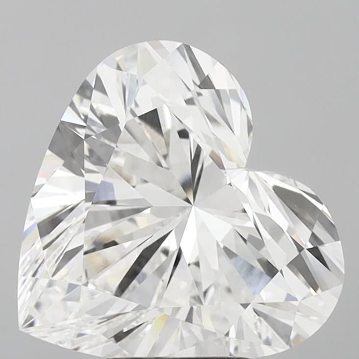 5.84ct E VVS2 Rare Carat Ideal Cut Heart Lab Grown Diamond