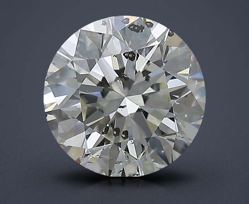 2.50ct J SI2 Rare Carat Ideal Cut Round Diamond