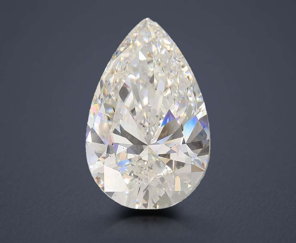 21.60ct F VS2 Rare Carat Ideal Cut Pear Lab Grown Diamond