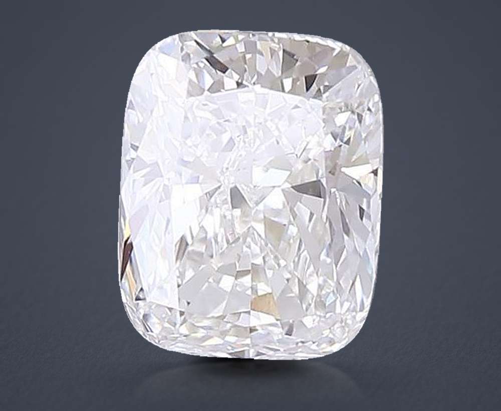 3.10ct E VVS2 Rare Carat Ideal Cut Cushion Lab Grown Diamond