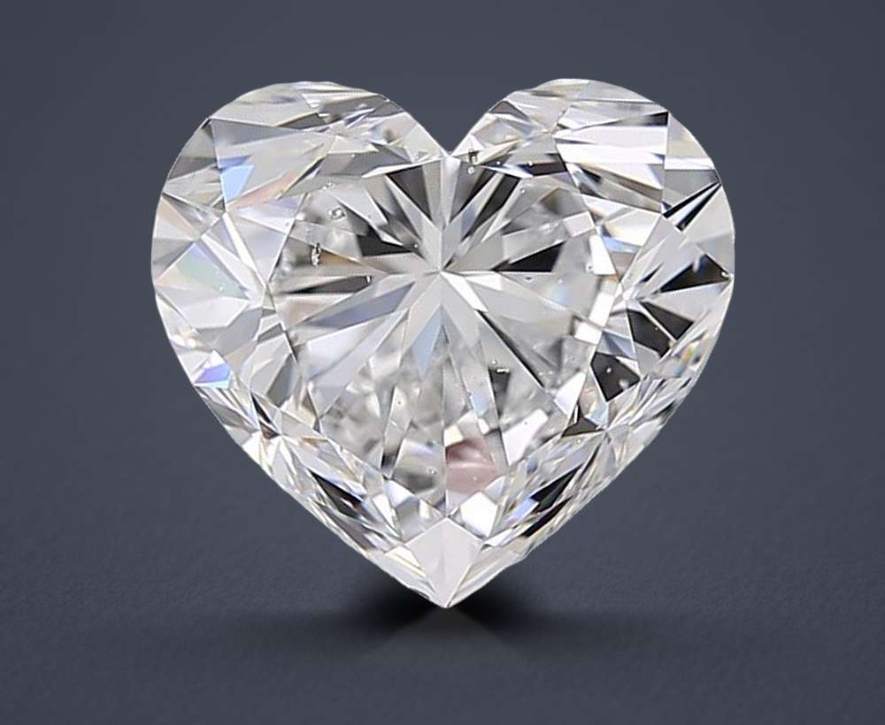 4.07ct D SI1 Rare Carat Ideal Cut Heart Diamond