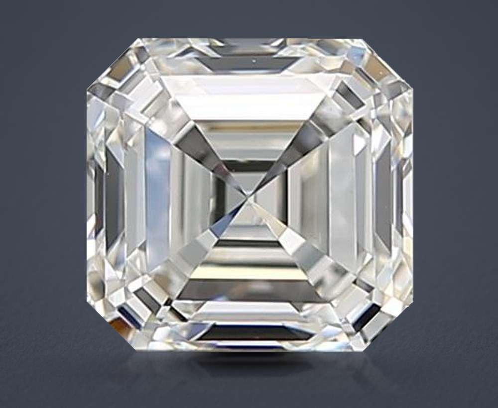 1.06ct G VS1 Rare Carat Ideal Cut Asscher Diamond