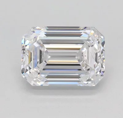 1.01ct D SI1 Rare Carat Ideal Cut Emerald Lab Grown Diamond