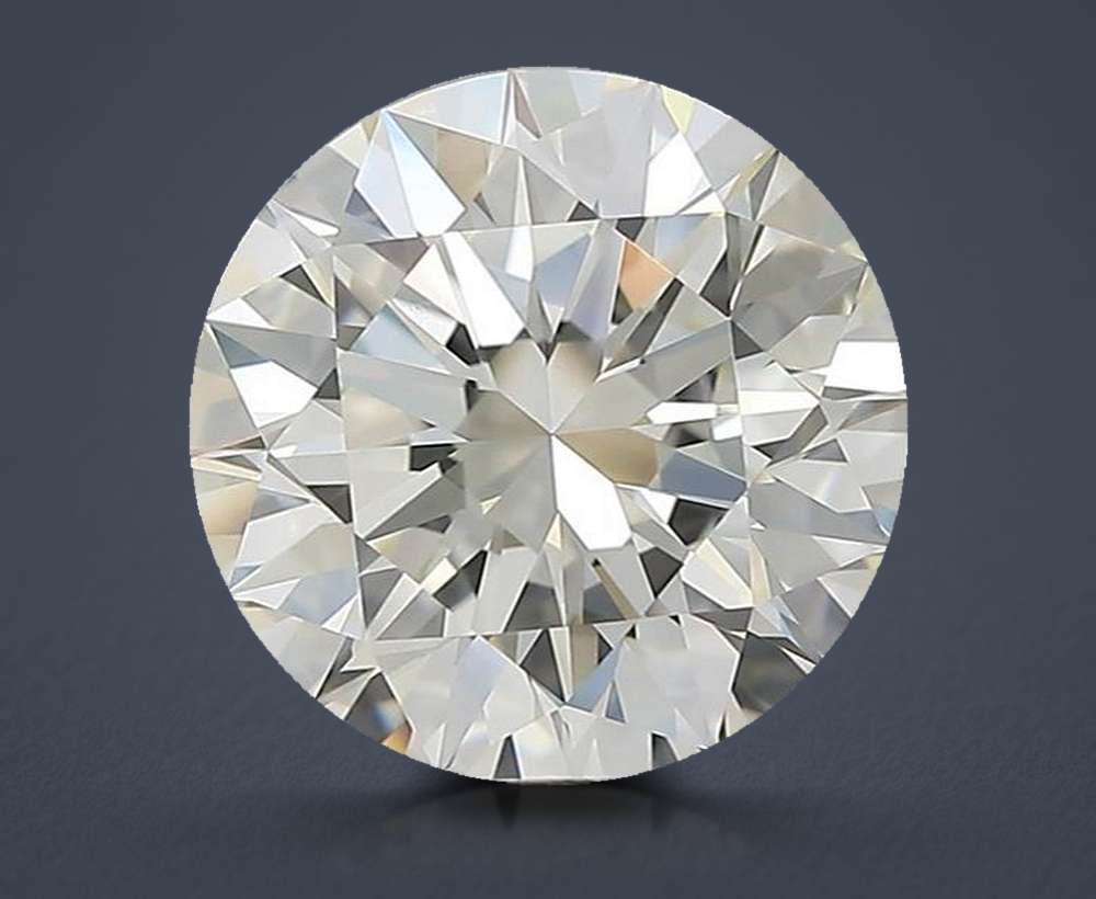 3.01ct K VVS2 Rare Carat Ideal Cut Round Diamond