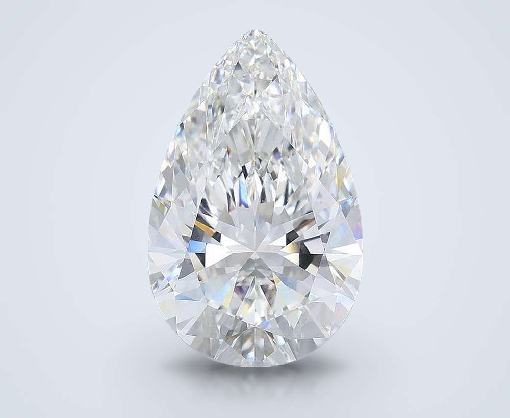 12.08ct F VVS2 Rare Carat Ideal Cut Pear Lab Grown Diamond