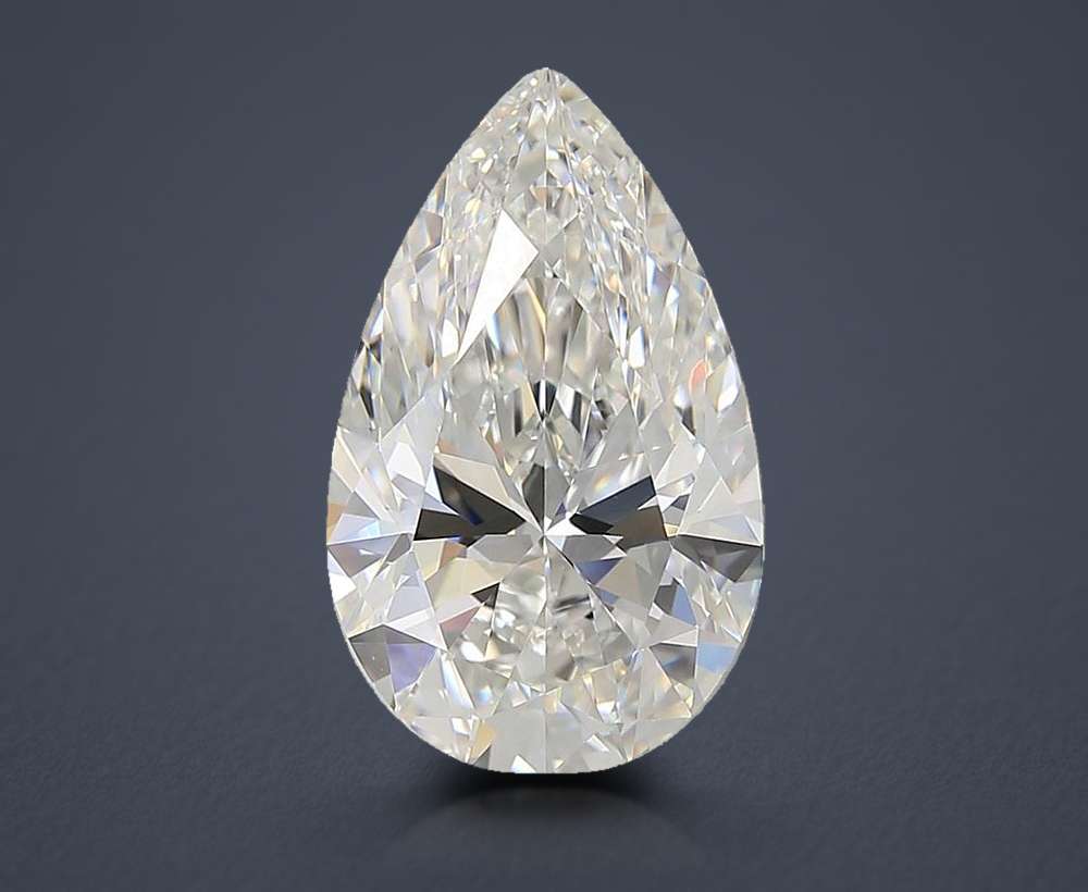 7.04ct F VVS2 Rare Carat Ideal Cut Pear Lab Grown Diamond