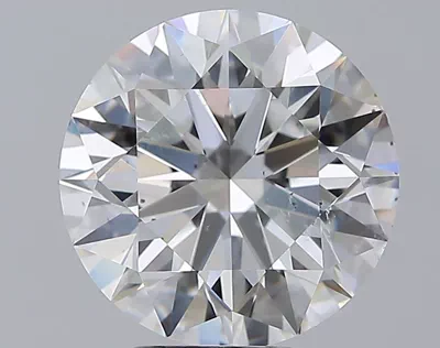 4.01ct E SI2 Rare Carat Ideal Cut Round Diamond