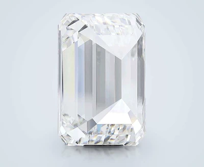 17.61ct F VVS2 Very Good Cut Emerald Lab Grown Diamond