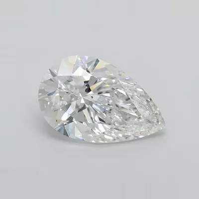 5.42ct E VS2 Rare Carat Ideal Cut Pear Lab Grown Diamond