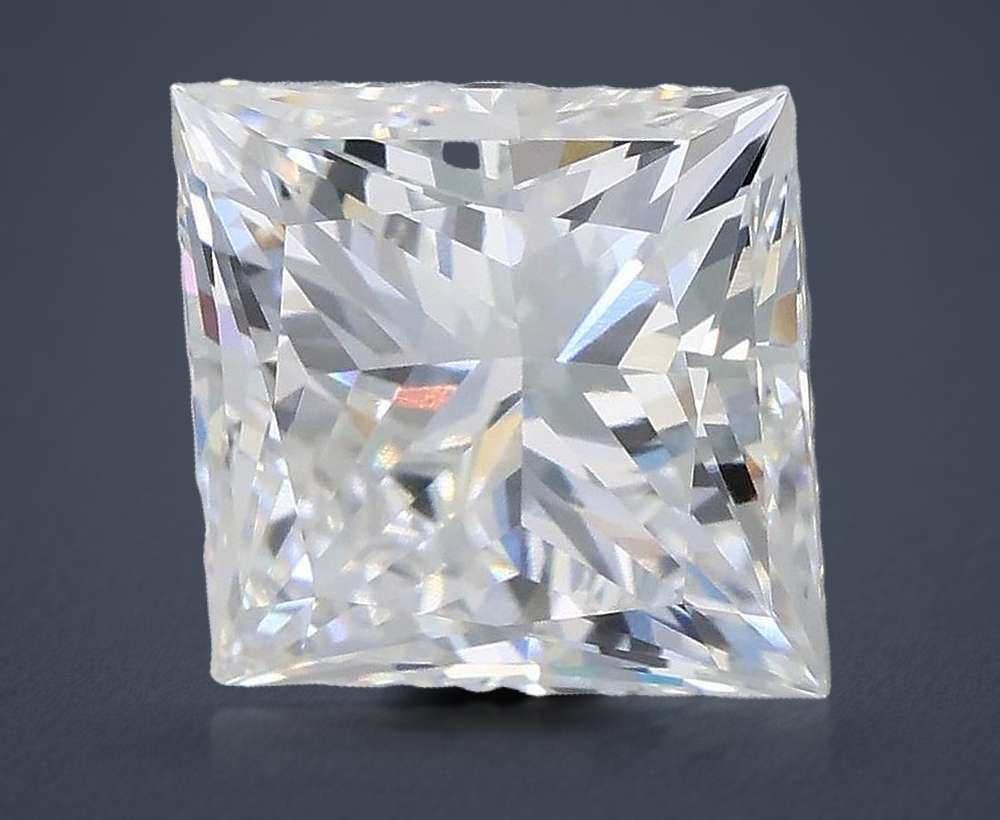 3.08ct E VVS2 Rare Carat Ideal Cut Princess Lab Grown Diamond