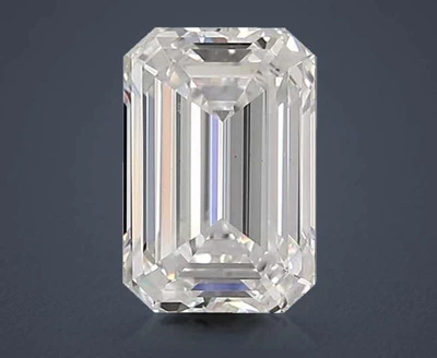 2.06ct F VS1 Rare Carat Ideal Cut Emerald Lab Grown Diamond