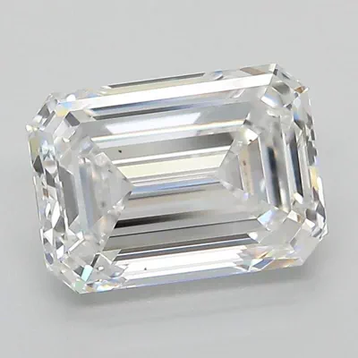 2.60ct D VS2 Excellent Cut Emerald Lab Grown Diamond