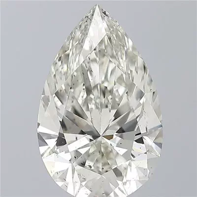 5.11ct K SI2 Rare Carat Ideal Cut Pear Diamond