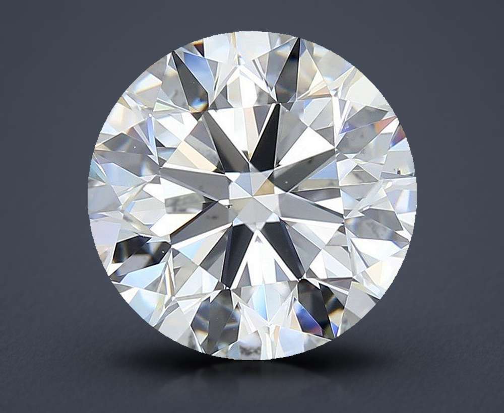 4.02ct H VS2 Rare Carat Ideal Cut Round Diamond
