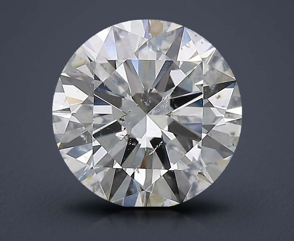 3.01ct G SI2 Rare Carat Ideal Cut Round Diamond