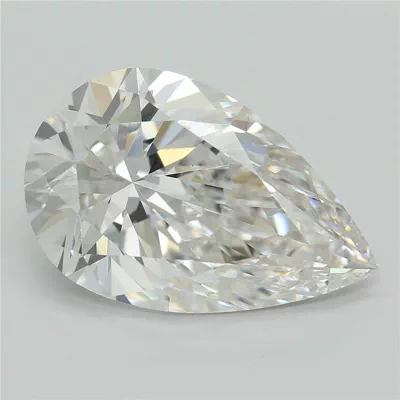 6.28ct F VVS2 Rare Carat Ideal Cut Pear Lab Grown Diamond