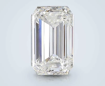 18.54ct F VVS2 Rare Carat Ideal Cut Emerald Lab Grown Diamond
