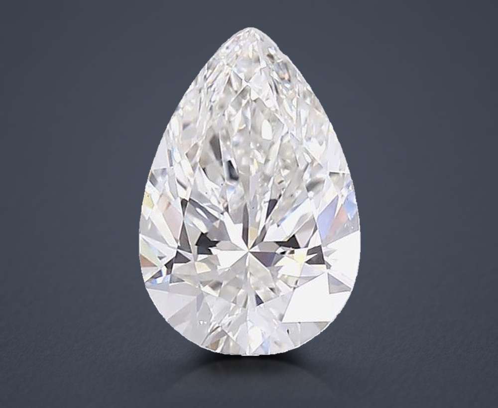 2.59ct F VS1 Rare Carat Ideal Cut Pear Lab Grown Diamond