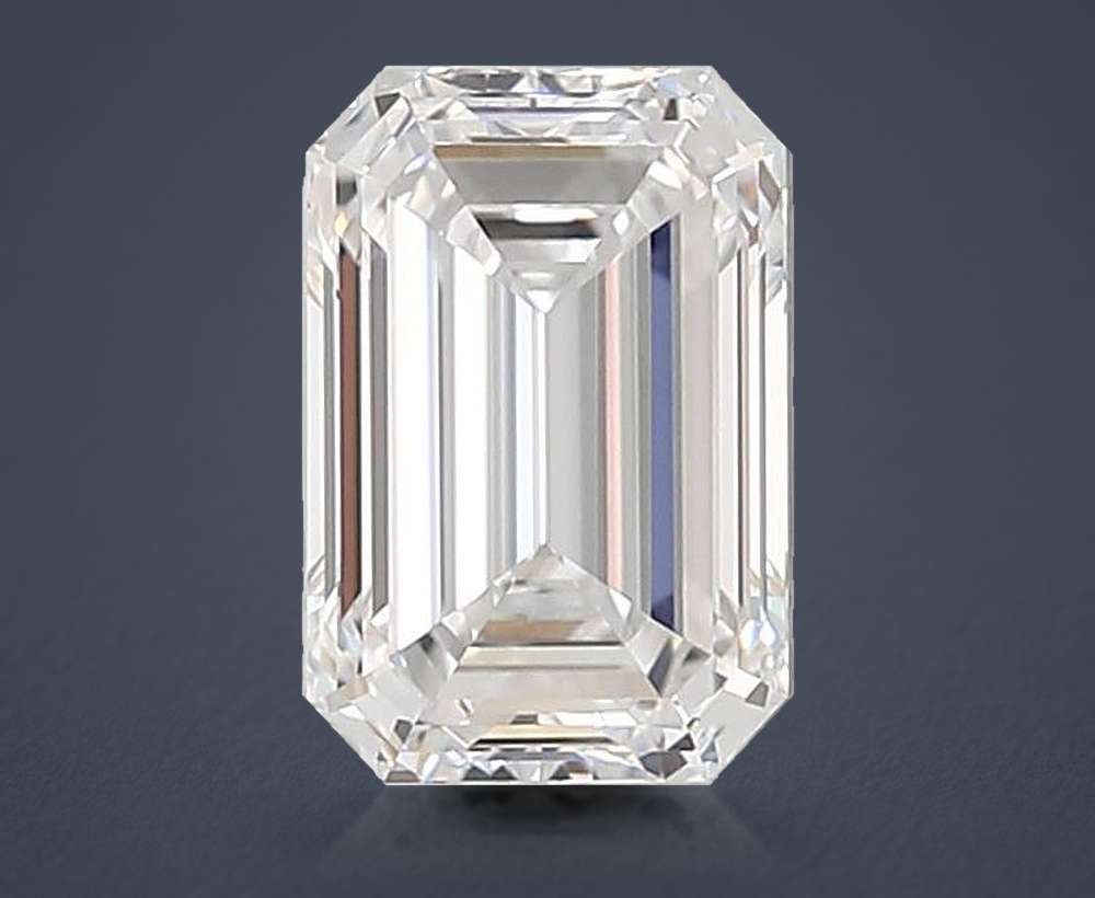 1.50ct D VVS2 Rare Carat Ideal Cut Emerald Lab Grown Diamond