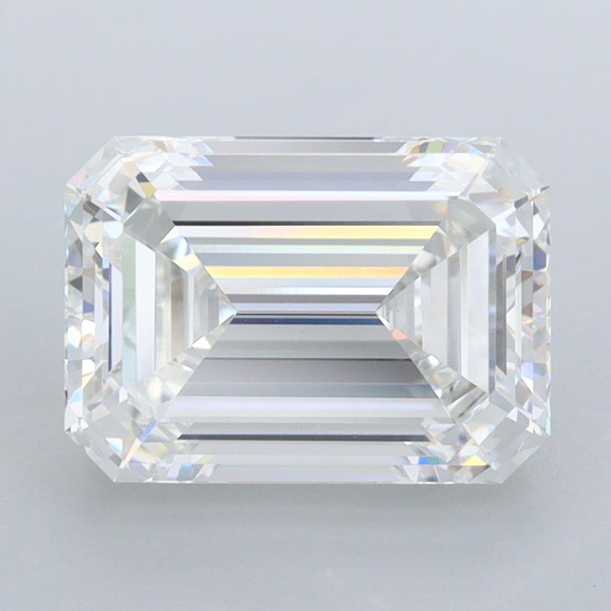 3.05ct F VVS2 Rare Carat Ideal Cut Emerald Lab Grown Diamond