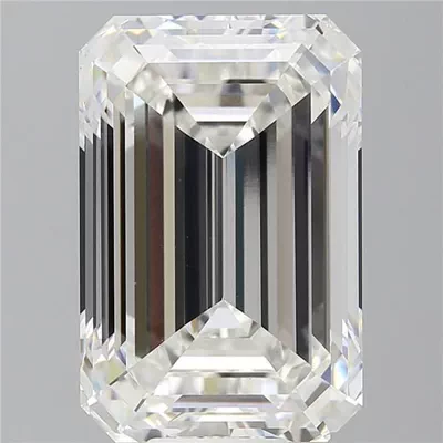 14.10ct F VVS2 Rare Carat Ideal Cut Emerald Lab Grown Diamond