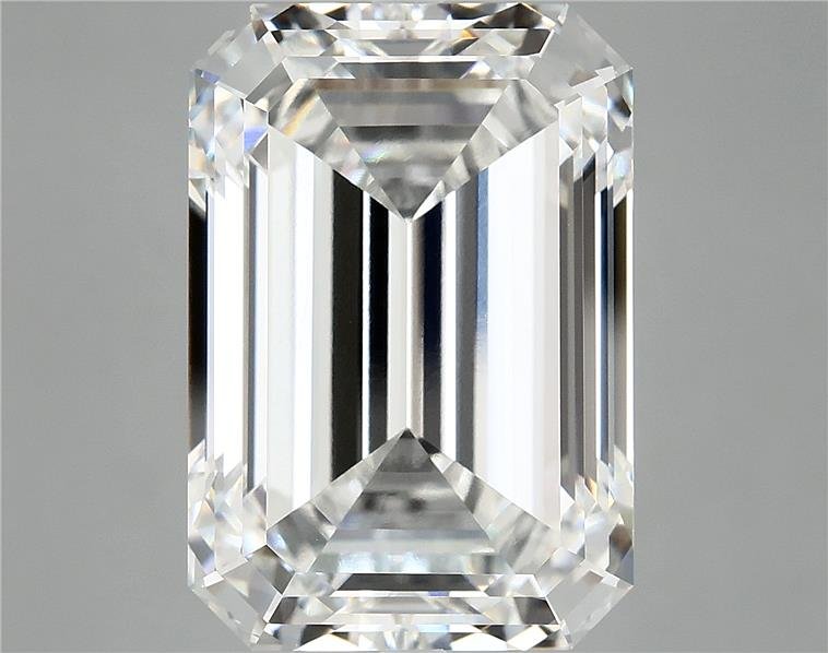 13.11ct F VVS2 Rare Carat Ideal Cut Emerald Lab Grown Diamond