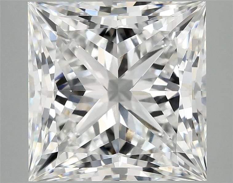 7.06ct E VVS2 Rare Carat Ideal Cut Princess Lab Grown Diamond