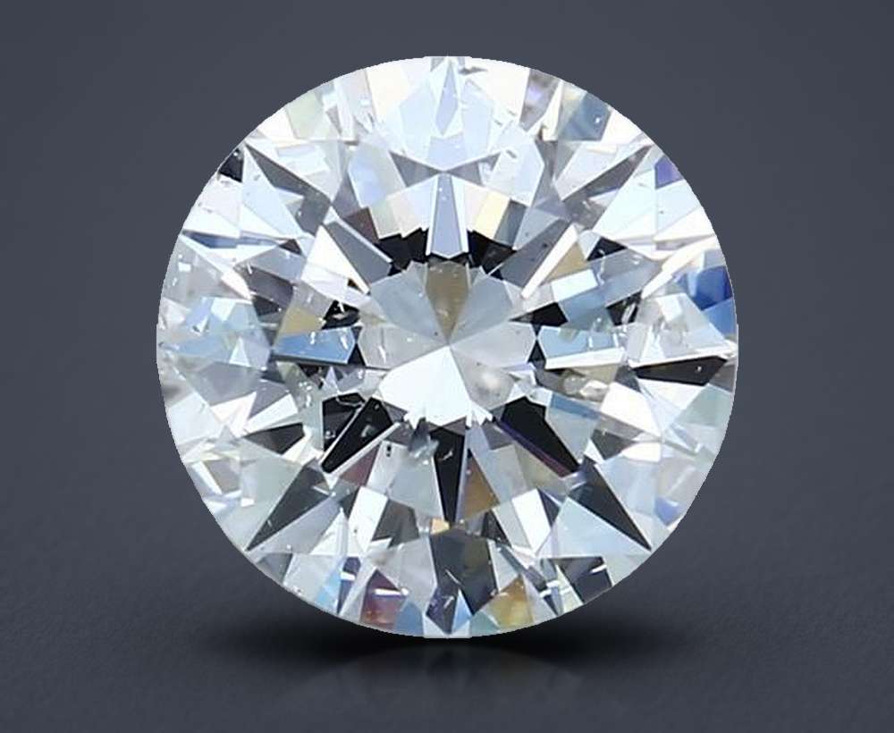 2.51ct G SI2 Rare Carat Ideal Cut Round Diamond