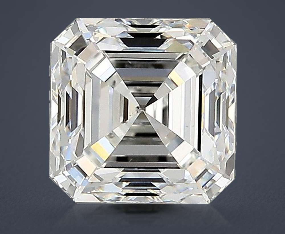 2.11ct G SI2 Rare Carat Ideal Cut Asscher Diamond