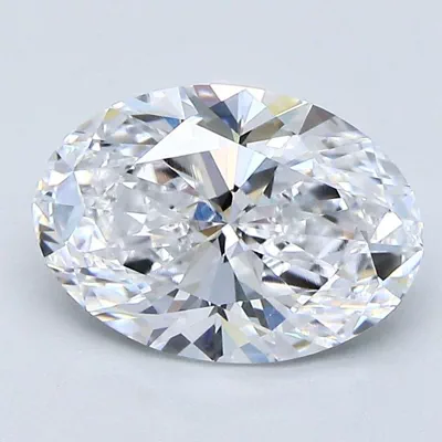 2.01ct D SI1 Rare Carat Ideal Cut Oval Diamond