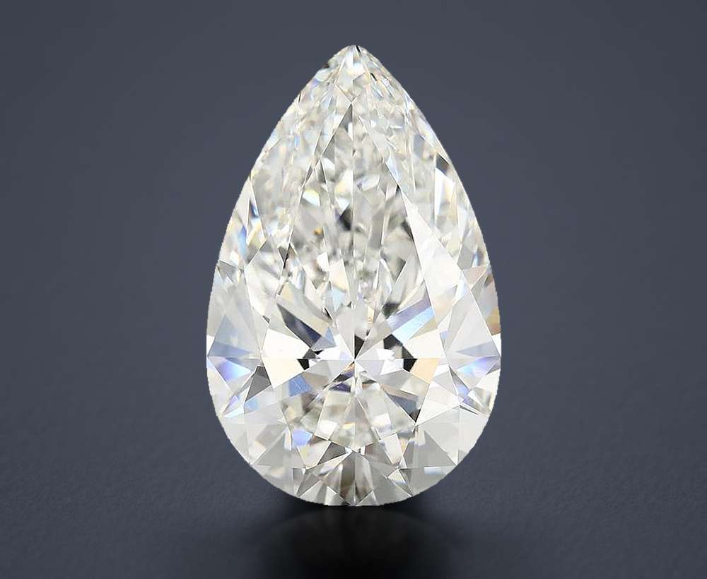 12.11ct F VVS2 Rare Carat Ideal Cut Pear Lab Grown Diamond