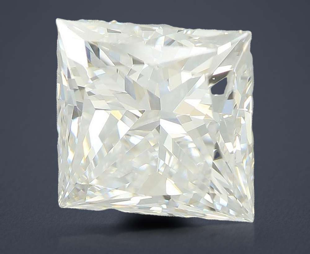 4.04ct F VVS2 Rare Carat Ideal Cut Princess Lab Grown Diamond