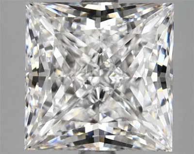 5.10ct F VS2 Rare Carat Ideal Cut Princess Lab Grown Diamond