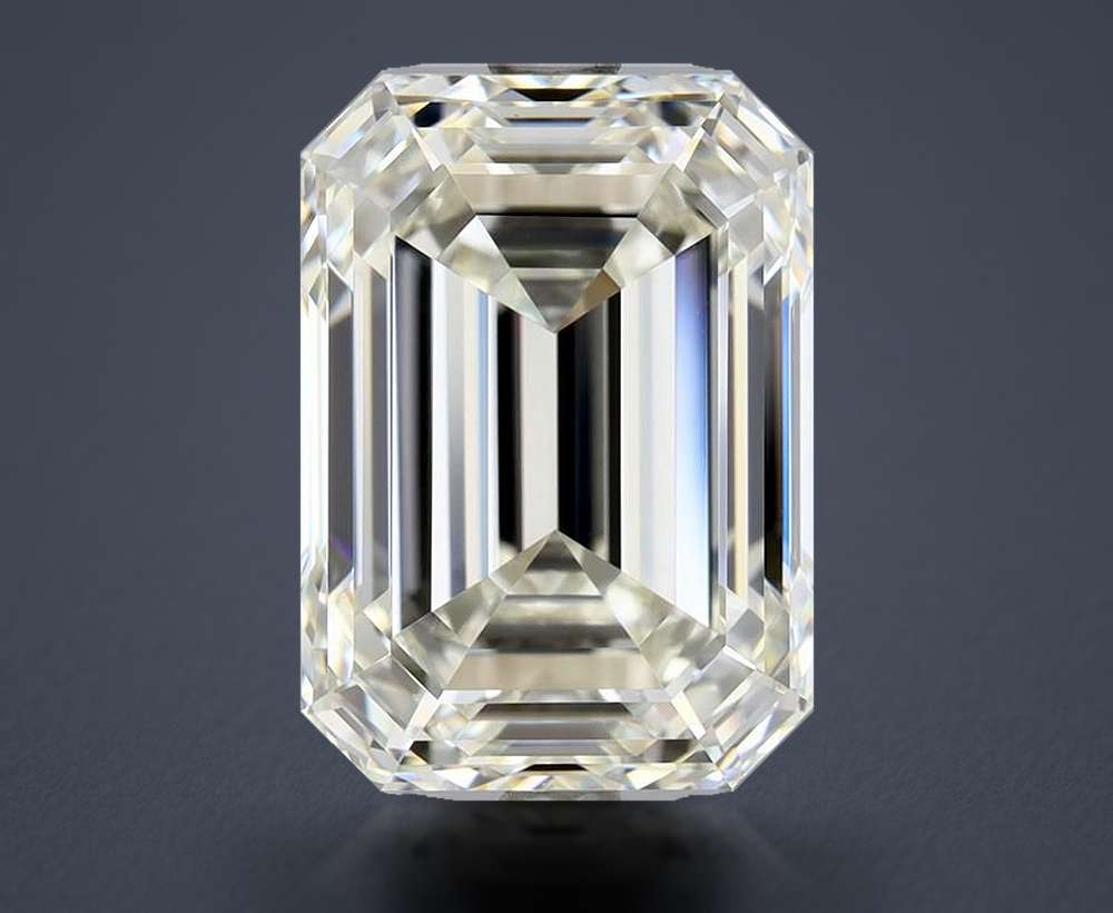 5.01ct K VS1 Rare Carat Ideal Cut Emerald Diamond