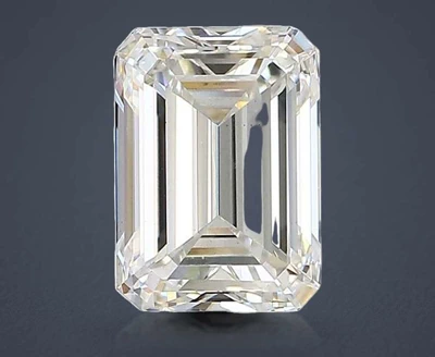 3.01ct F VS2 Very Good Cut Emerald Lab Grown Diamond