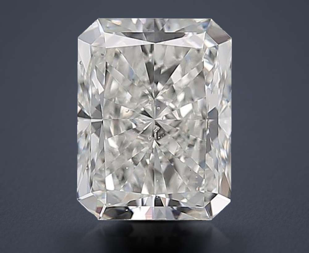 1.54ct J SI2 Rare Carat Ideal Cut Radiant Diamond