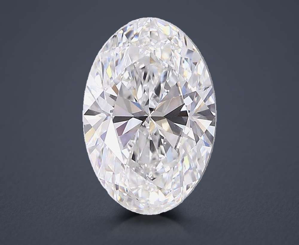 7.02ct F VS1 Rare Carat Ideal Cut Oval Lab Grown Diamond