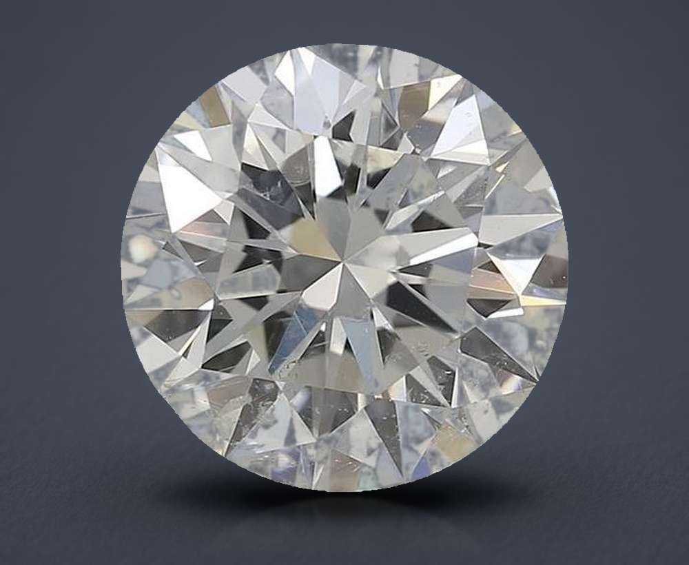 2.21ct I SI2 Rare Carat Ideal Cut Round Diamond