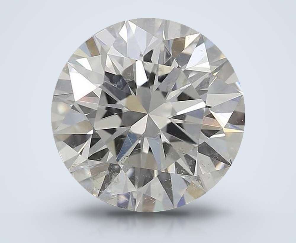 2.21ct I SI2 Rare Carat Ideal Cut Round Diamond