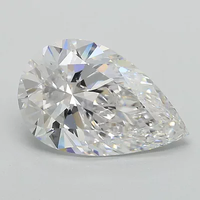 3.08ct E VS2 Rare Carat Ideal Cut Pear Lab Grown Diamond