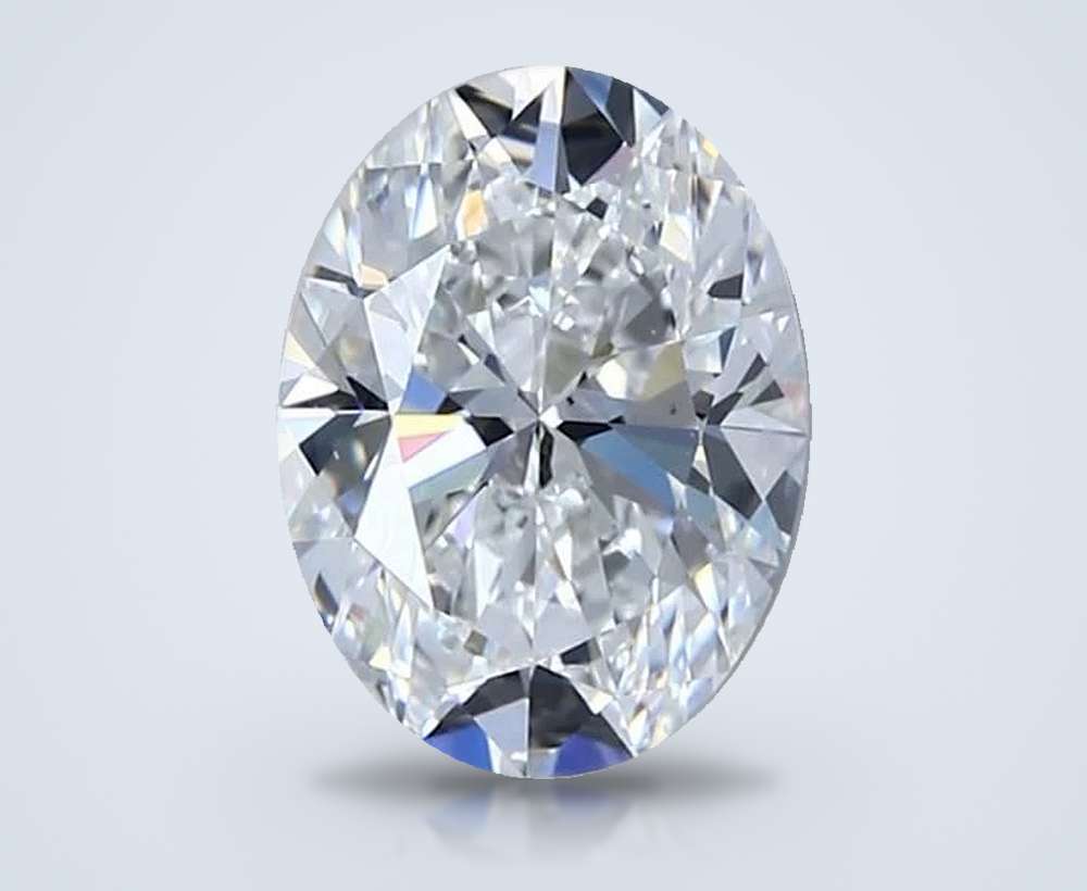 1.55ct F VS2 Rare Carat Ideal Cut Oval Diamond
