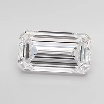 2.12ct D VVS2 Excellent Cut Emerald Lab Grown Diamond