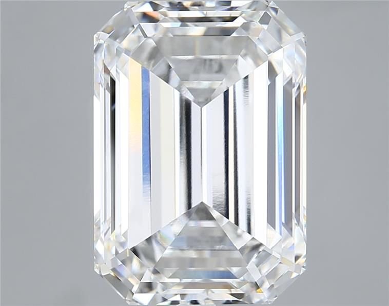11.05ct F VVS2 Rare Carat Ideal Cut Emerald Lab Grown Diamond