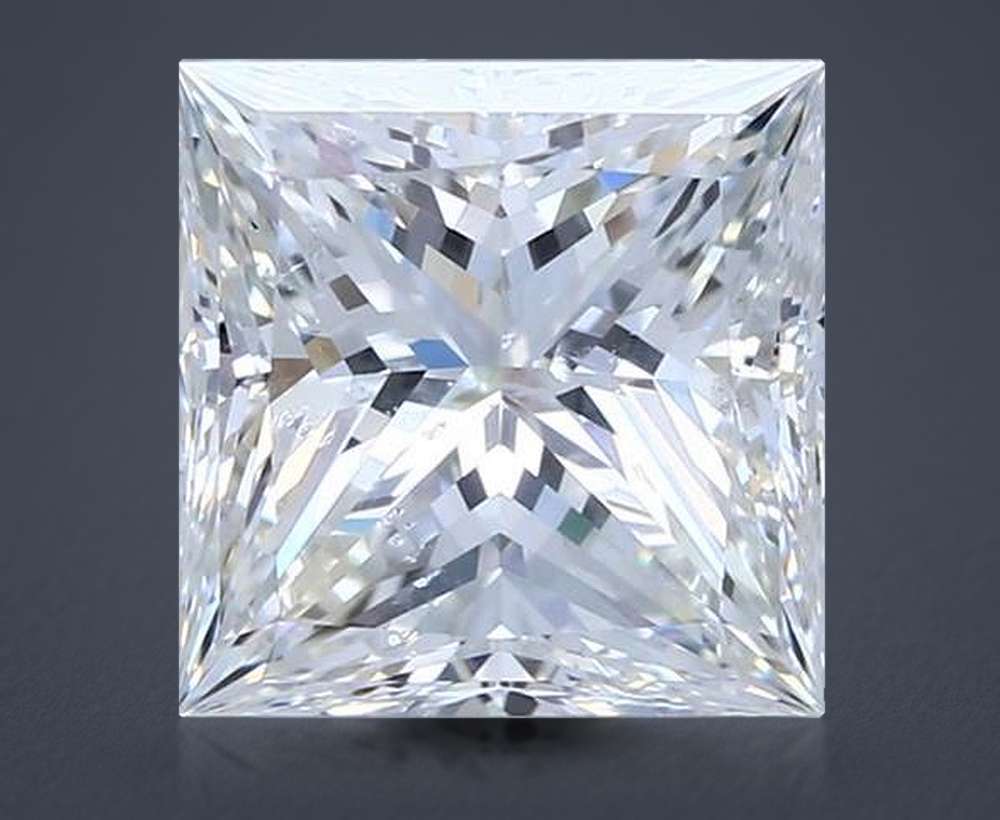 3.02ct G SI2 Rare Carat Ideal Cut Princess Diamond