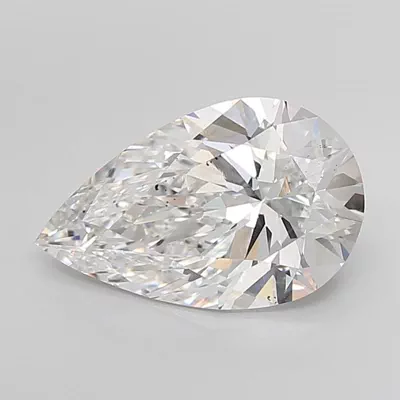 6.52ct E VS2 Rare Carat Ideal Cut Pear Lab Grown Diamond