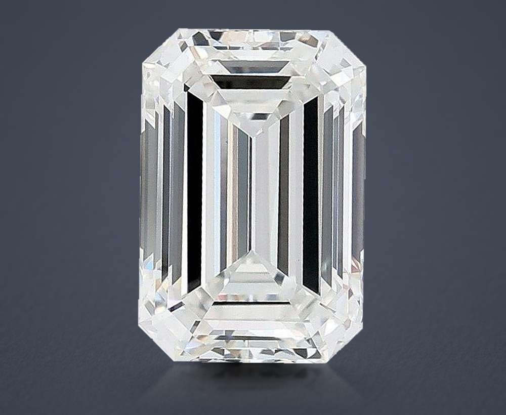 3.05ct F VS1 Rare Carat Ideal Cut Emerald Lab Grown Diamond